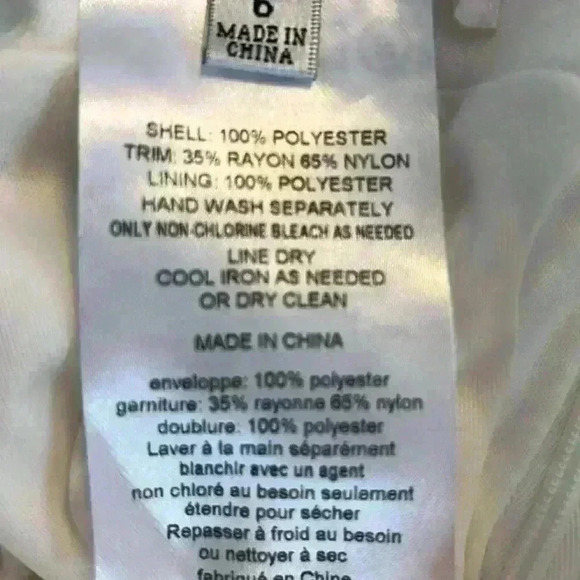 db Studio Formal / Wedding Dress Women’s Size 6 Cream Lace Chiffon - Picture 6 of 8